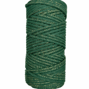 WAS Sznurek bawełniany ZŁOTA NITKA BUTELKOWA ZIELEŃ 100m 5mm z rdzeniem rdzeń