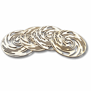 Drewniana podkładka podstawka pod kubek okrągła decoupage 1szt ze sklejki