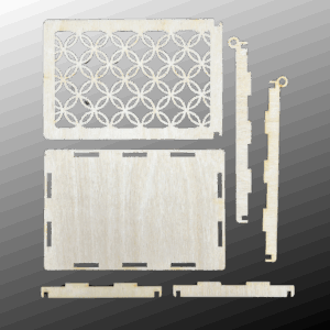 Drewniane pudełko ażurowe szkatułka ze sklejki zamykane decoupage 15x10