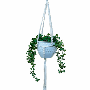 Kwietnik wiszący makrama ze sznurka boho na kwiaty