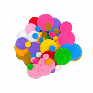 Kółka filcowe z filcu dekoracyjne ozdobne mix rozmiarów kolorowe 120szt