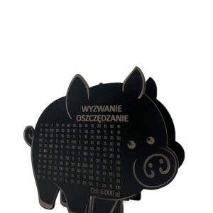 CZARNA Świnka Skarbonka WYZWANIE OSZCZĘDZANIE