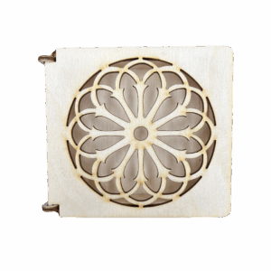 Drewniane pudełko ażurowe szkatułka ze sklejki zamykane decoupage prezent