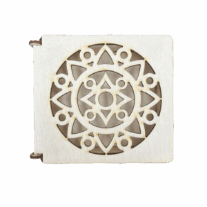 Drewniane pudełko ażurowe szkatułka ze sklejki zamykane decoupage prezent