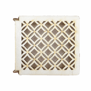 Drewniane pudełko ażurowe szkatułka ze sklejki zamykane decoupage prezent