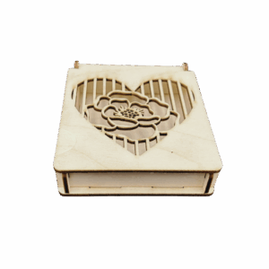 Drewniane pudełko ażurowe szkatułka ze sklejki zamykane decoupage prezent