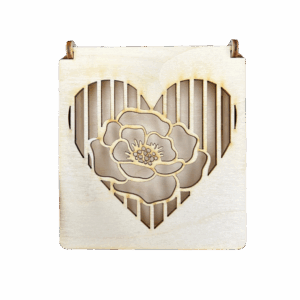 Drewniane pudełko ażurowe szkatułka ze sklejki zamykane decoupage prezent