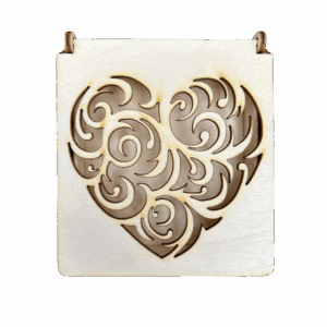 Drewniane pudełko ażurowe szkatułka ze sklejki zamykane decoupage prezent