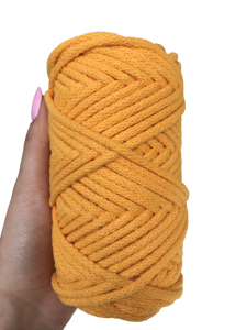 WAS Sznurek bawełniany z rdzeniem ciemny żółty 50m 5mm WAS