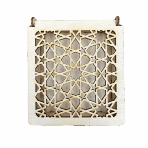 Drewniane pudełko ażurowe szkatułka ze sklejki zamykane decoupage prezent