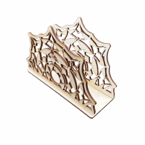 Drewniany serwetnik stojący ze sklejki decoupage ażur ozdoba dekor baza