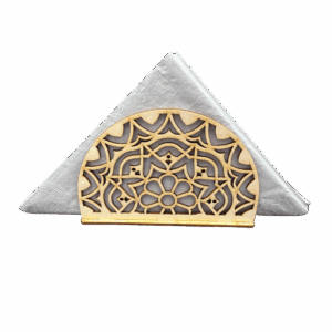 Drewniany serwetnik stojący ze sklejki decoupage ażur ozdoba dekor baza