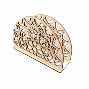 Drewniany serwetnik stojący ze sklejki decoupage ażur ozdoba dekor baza