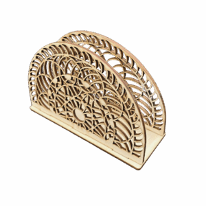 Drewniany serwetnik stojący ze sklejki decoupage ażur ozdoba dekor baza