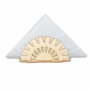 Drewniany serwetnik stojący ze sklejki decoupage ażur ozdoba dekor baza