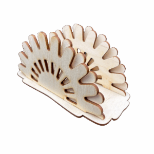 Drewniany serwetnik stojący ze sklejki decoupage ażur ozdoba dekor baza