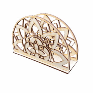 Drewniany serwetnik stojący ze sklejki decoupage ażur ozdoba dekor baza