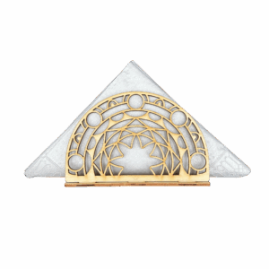 Drewniany serwetnik stojący ze sklejki decoupage ażur ozdoba dekor baza
