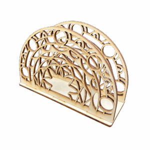 Drewniany serwetnik stojący ze sklejki decoupage ażur ozdoba dekor baza