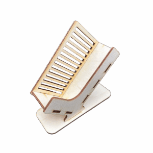 Drewniany podajnik na wizytówki wizytownik ze sklejki etui decoupage dekor