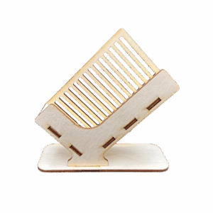 Drewniany podajnik na wizytówki wizytownik ze sklejki etui decoupage dekor