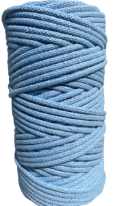 WAS Sznurek bawełniany z rdzeniem 100m 5mm - błękitny WAS