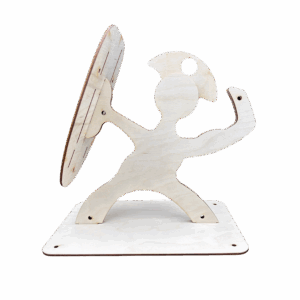 Drewniany stojak na noże nóż ze sklejki drewnianej decoupage dekor