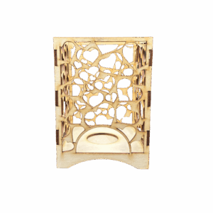 Lampion latarenka drewniany ze sklejki decoupage ozdoba świecznik 14cm