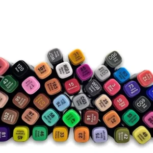 Promarkery markery alkoholowe dwustronne flamastry zestaw etui 48szt