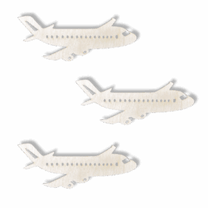 Scrapki drewniane samolot samoloty dekor decoupage ozdoba ze sklejki 3szt