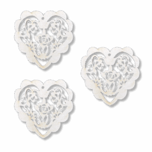 Drewniana zawieszka serce serduszko ażur ze sklejki decoupage dekor 3szt
