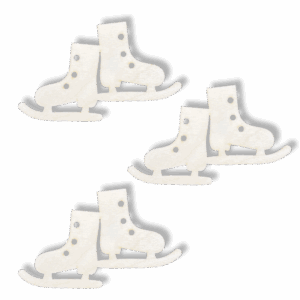 Drewniana zawieszka łyżwy łyżwa na choinkę ze sklejki dekor decoupage 3szt