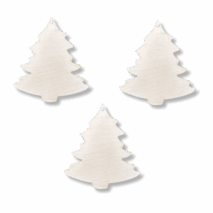 Drewniana choinka drzewko zawieszka ze sklejki decoupage dekor ozdoba 3szt