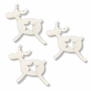 Drewniany renifer reniferek dekoracja ze sklejki decoupage dekor 3szt