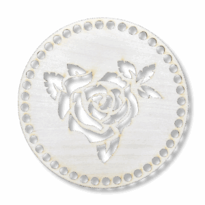 Baza drewniana dno do koszyka spód koło okrąg ze sklejki 15cm kwiat róża