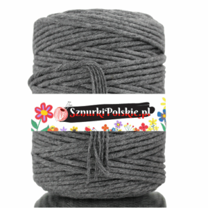 Sznurek bawełniany skręcany GRAFIT 20m 3mm