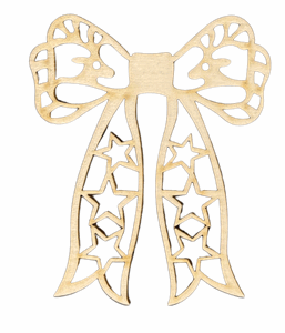 Drewniana kokarda kokardka ozdoba dekor 1szt