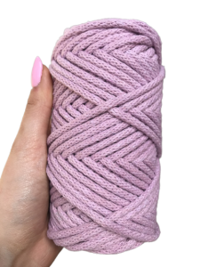 WAS Sznurek bawełniany z rdzeniem brudny róż 50m 5mm WAS