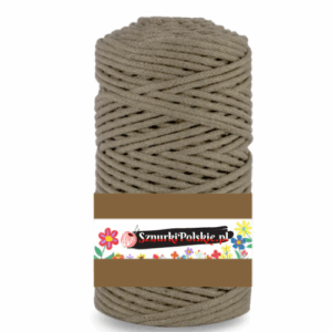 WAS Sznurek bawełniany z rdzeniem 100m 3mm CIEMNY BEŻOWY WAS
