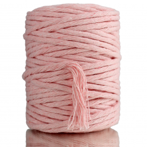 Sznurek bawełniany skręcany RÓŻOWY 50m 5mm