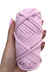 WAS Sznurek bawełniany z rdzeniem różowy 20m 5mm WAS