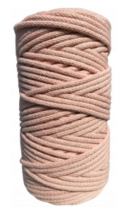 WAS Sznurek bawełniany z rdzeniem 100m 5mm - łososiowy WAS