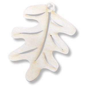 Drewniana zawieszka liść listek liście ze sklejki decoupage dekor 1szt