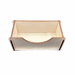 Drewniany podajnik na wizytówki wizytownik ze sklejki etui decoupage dekor