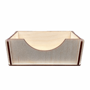 Drewniany podajnik na wizytówki wizytownik ze sklejki etui decoupage dekor