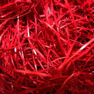 Wełna drzewna czerwona sianko wiórki wypełniacz wypełnienie do pudełek 100g