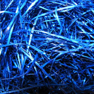 Wełna drzewna niebieska sianko wiórki wypełniacz wypełnienie pudełek 100g