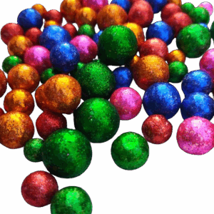 Kulki kule styropianowe brokatowe błyszczące mix kolorów i rozmiarów 110szt