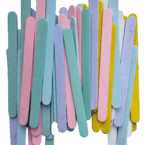 Patyczki drewniane do lodów szpatułki kreatywne pastelowe patyk mix 60szt