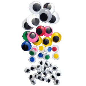 Ruchome oczy oczka oko samoprzylepne dekoracyjne kolorowe kreatywne 44szt